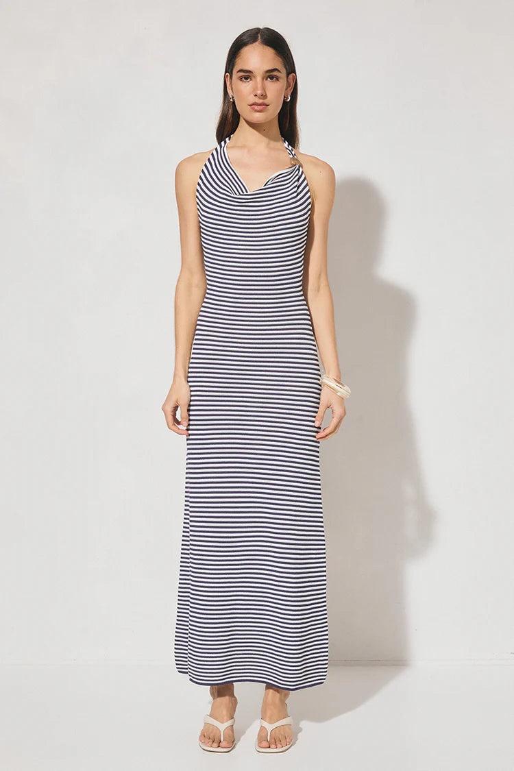 Soma Knit Dress - Navy / White