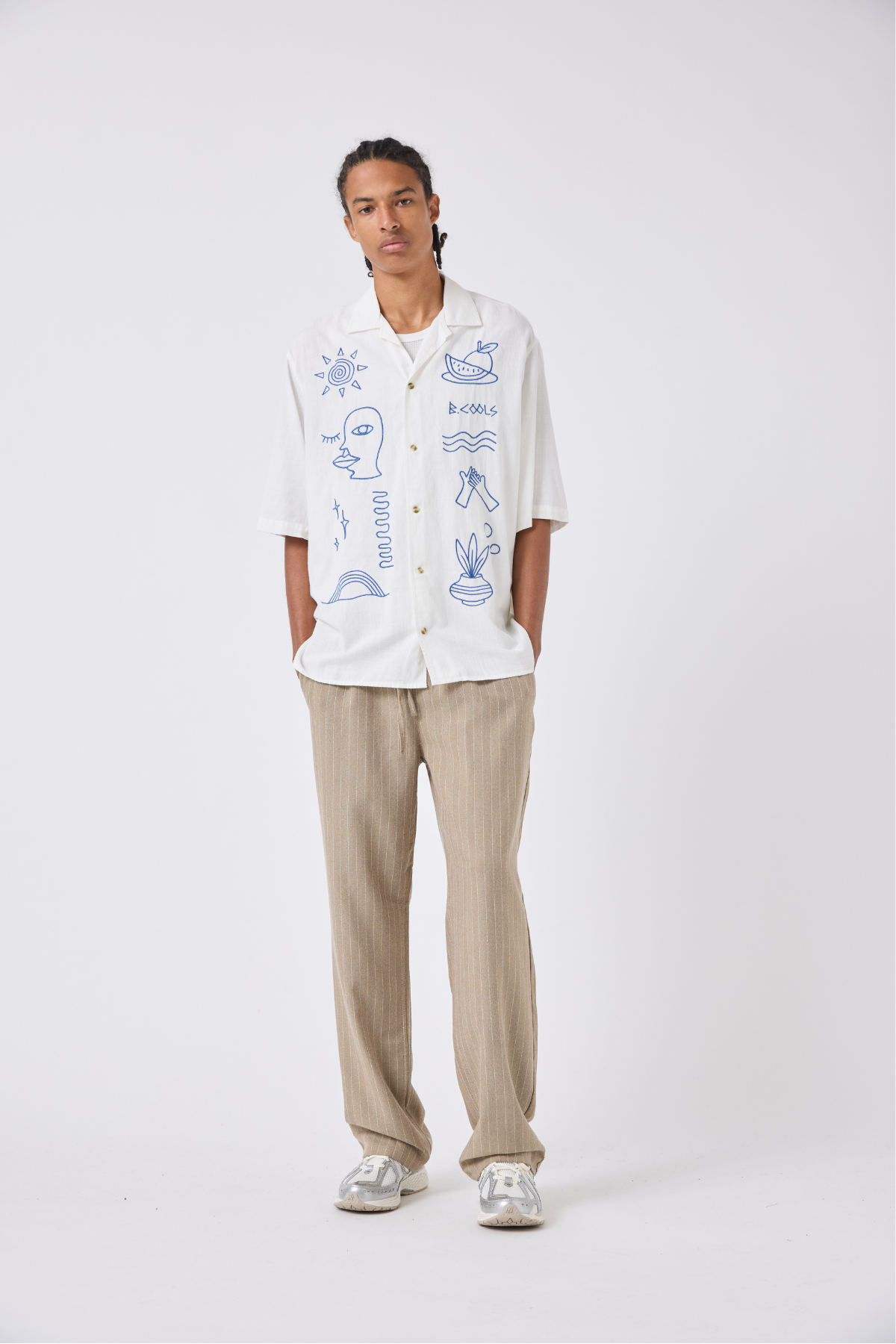 Resort S/S Shirt - White Greco