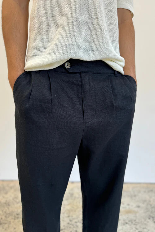 Linen Slack Pant - Night