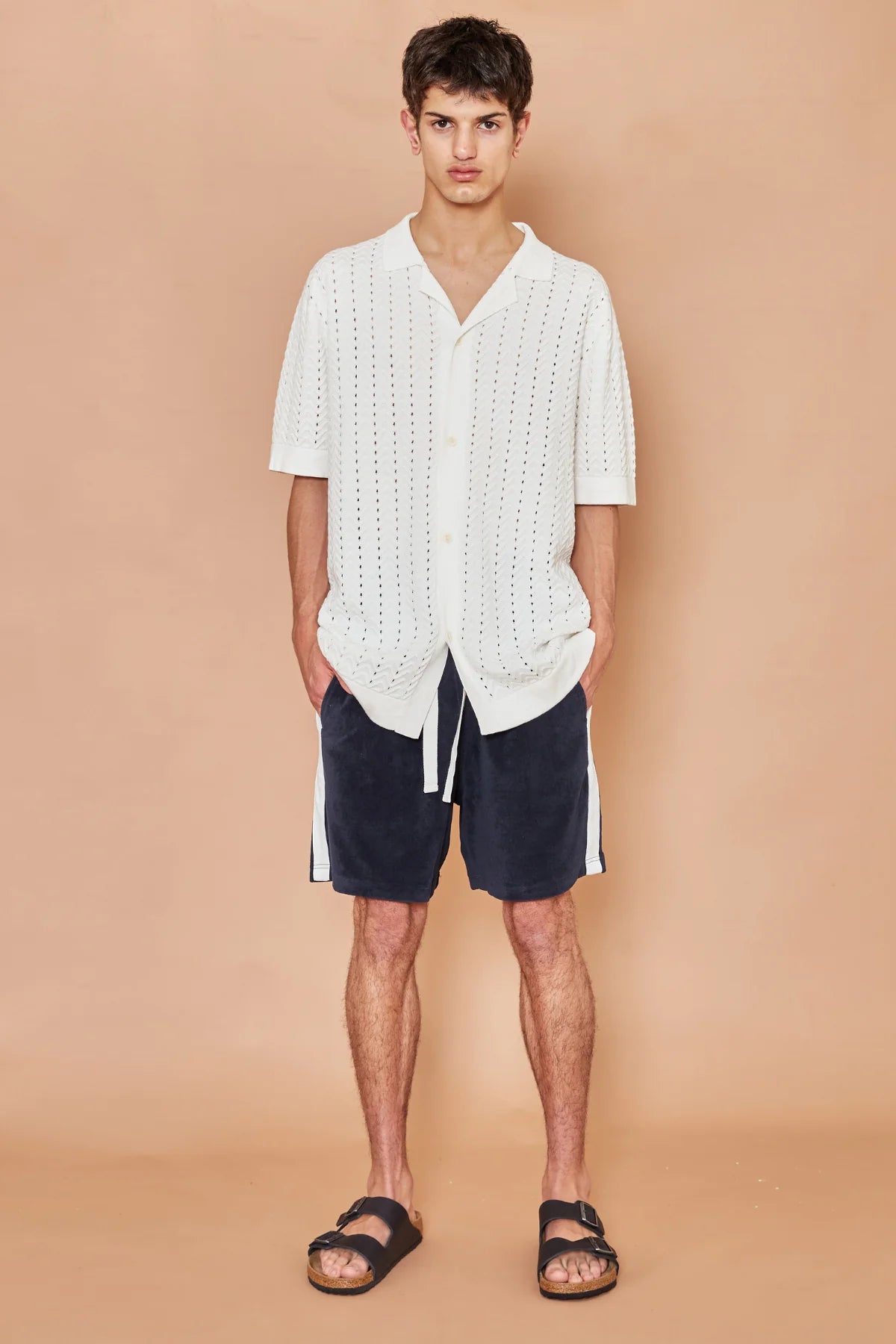 Nerano Knit S/S Shirt - Cream