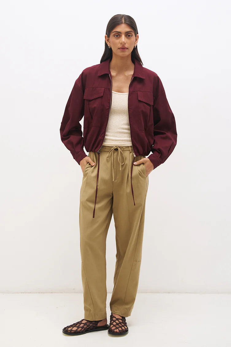 Alba Bomber Jacket - Plum