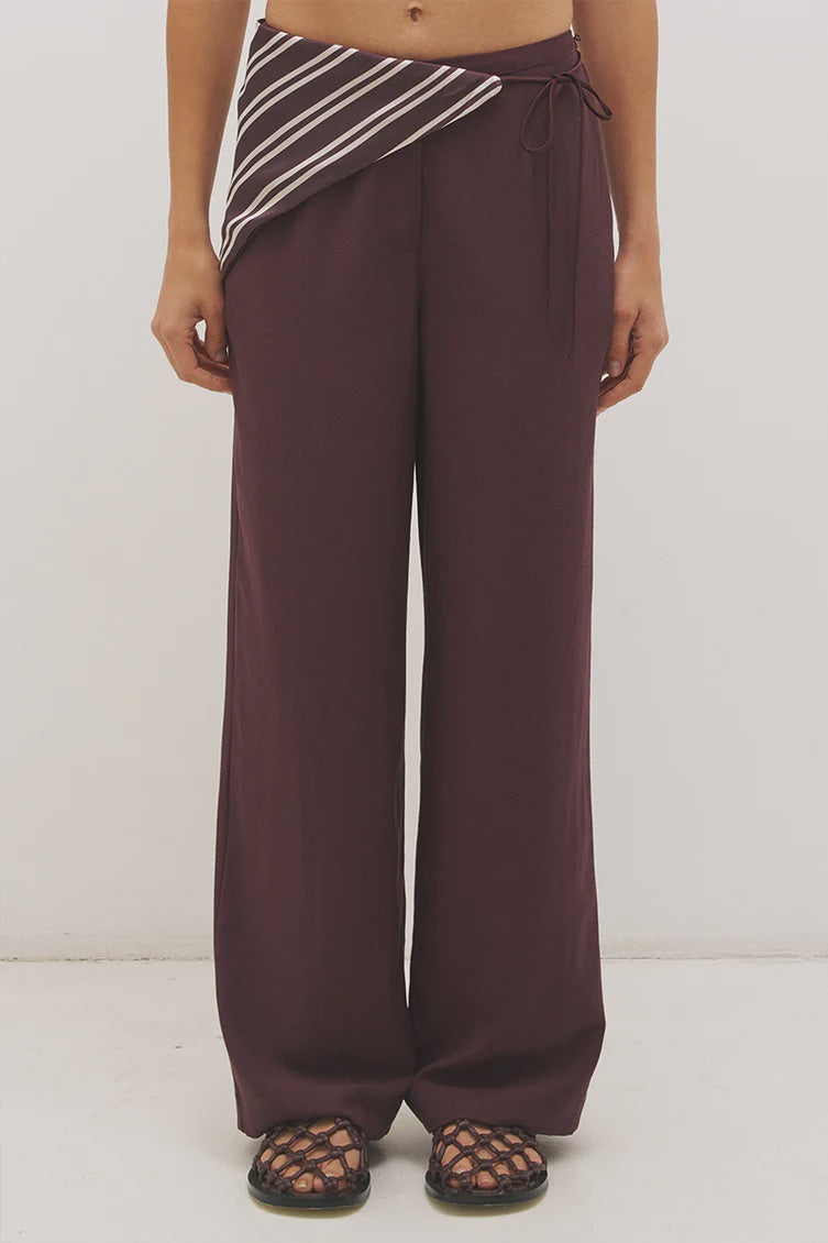 Elira Scarf Pant - Bitter Chocolate