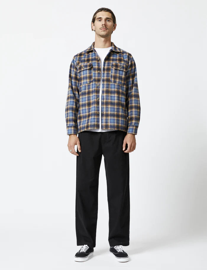 Nomad L/S Flannel - Blue/Brown