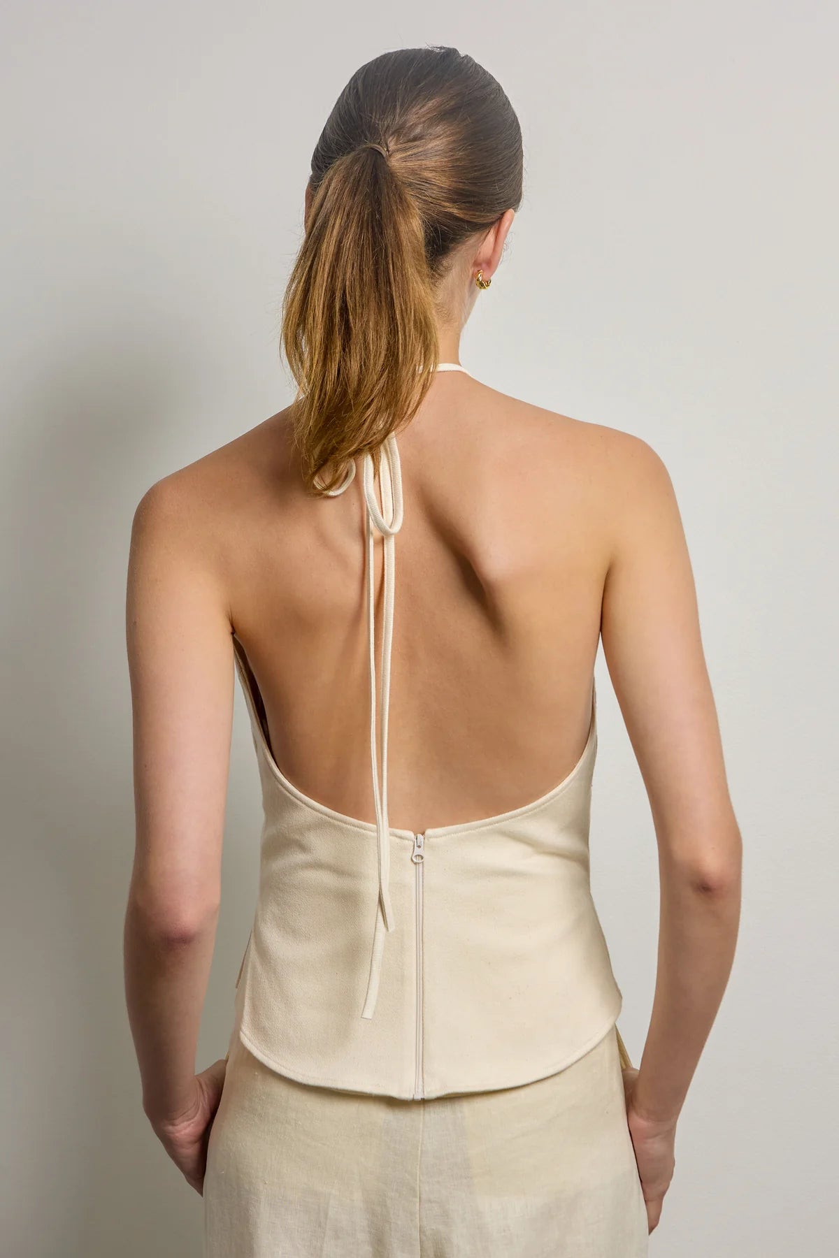 Doilie Tied Back Halter Top