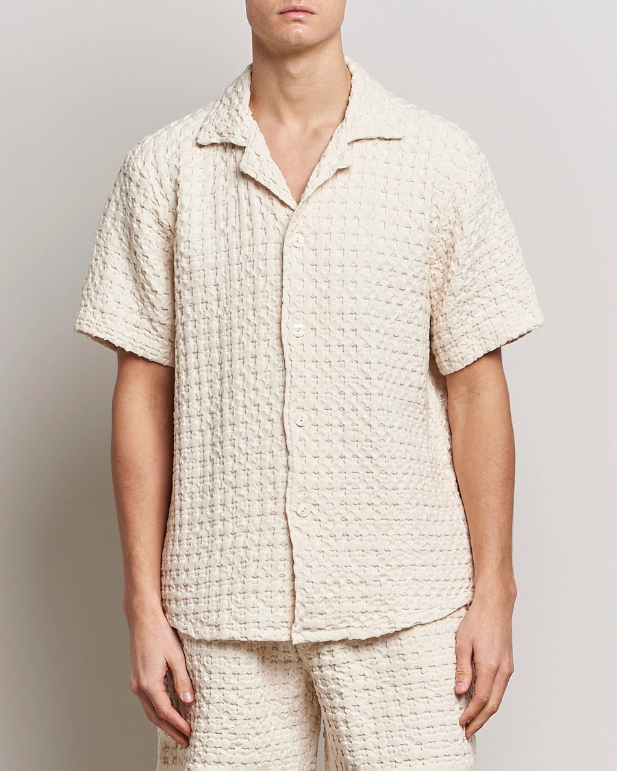 Cuba Waffle Shirt - Ecru