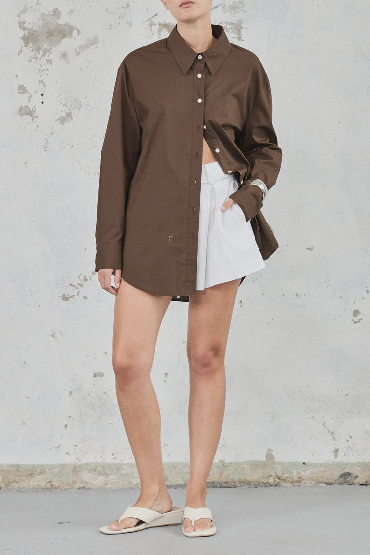 The Oversized Shirt - Chocolate
