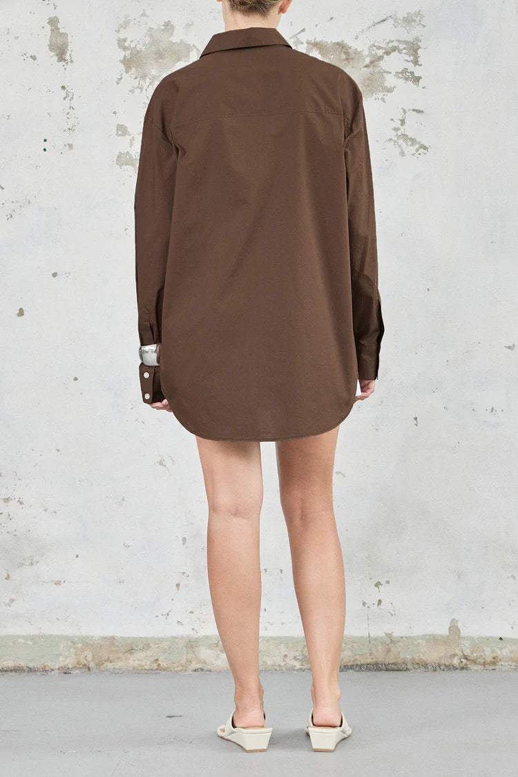 The Oversized Shirt - Chocolate