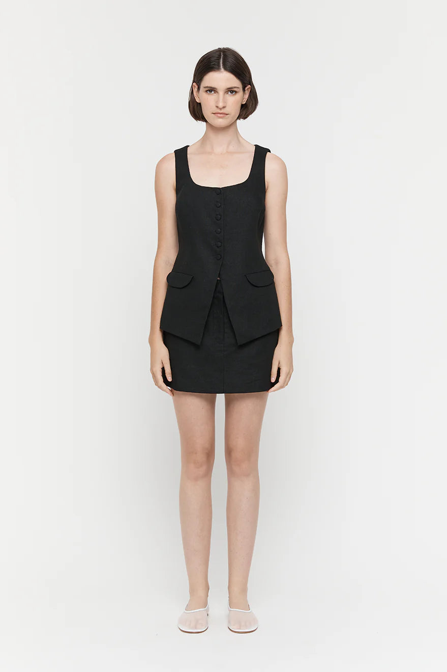 Anina Classic Waistcoat - Black