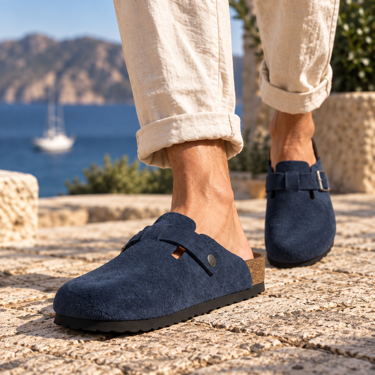 Boston SFB Navy Suede - Regular