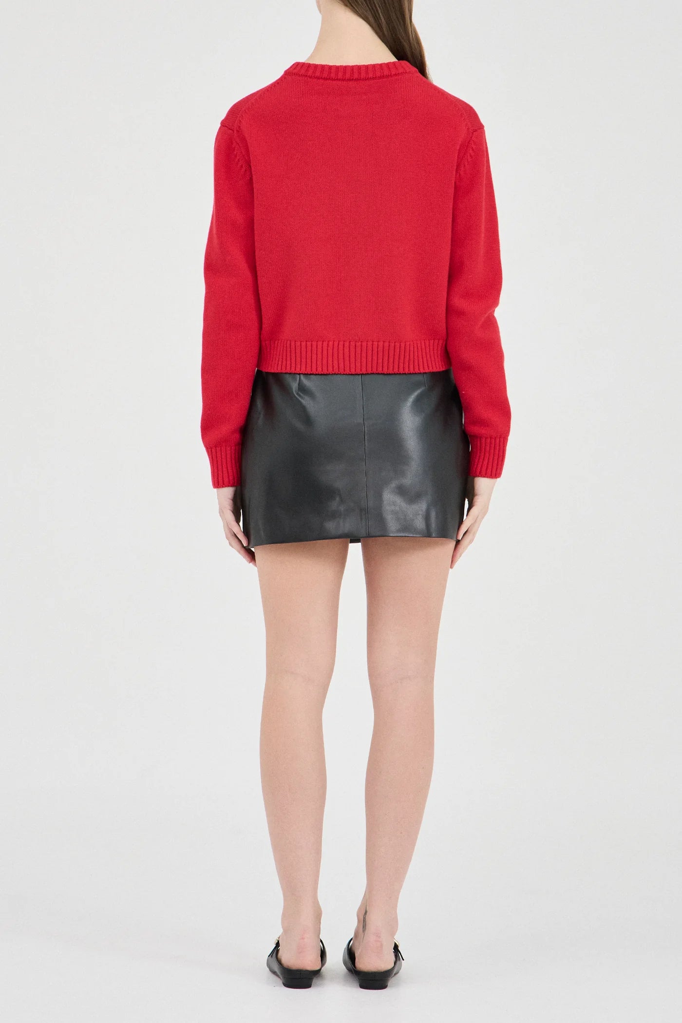 The Cotton-Wool Knit Cardigan - Red