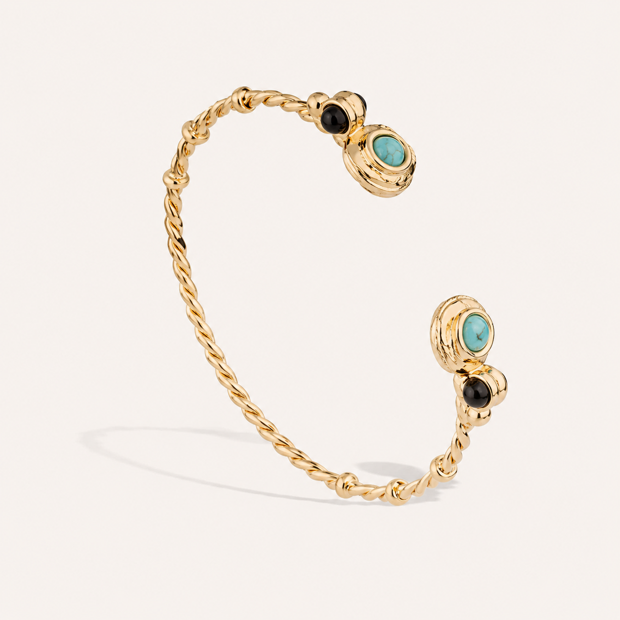 Amarante Twisted Bangle - Turquoise