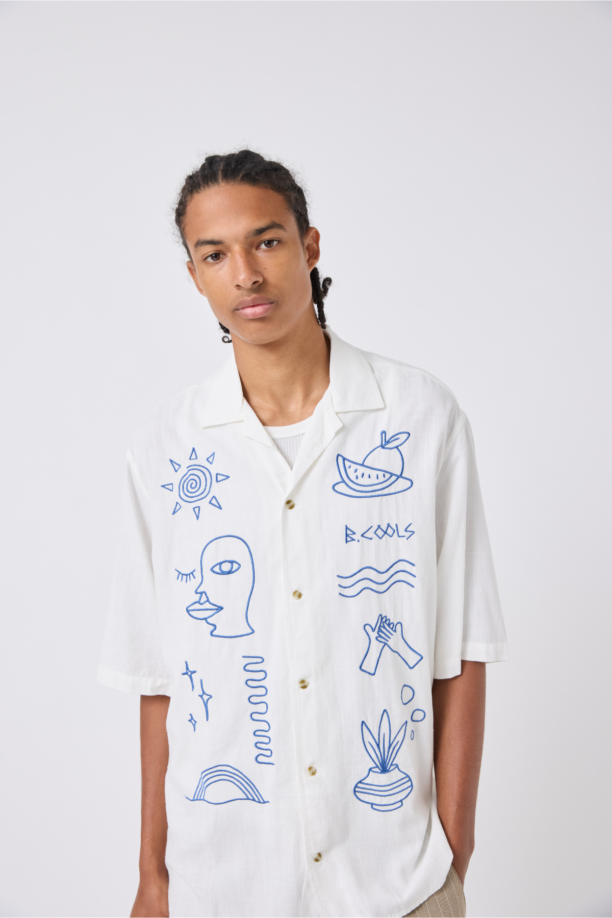 Resort S/S Shirt - White Greco