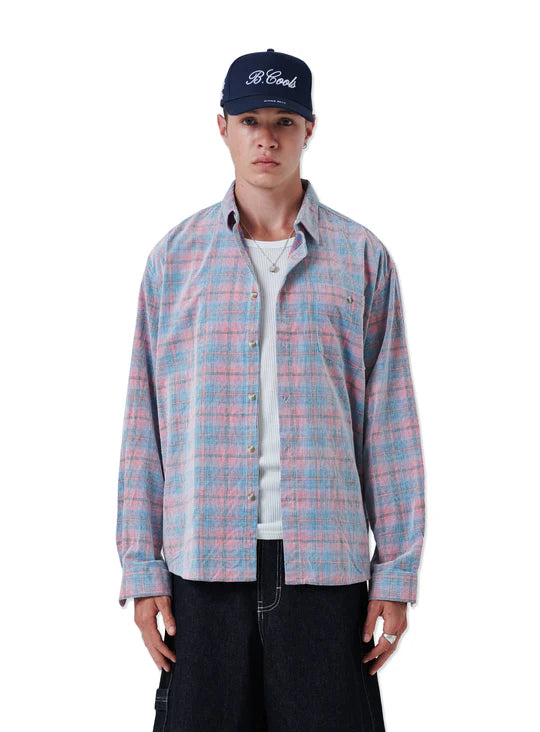Cabin Shirt - Pink Cord Plaid