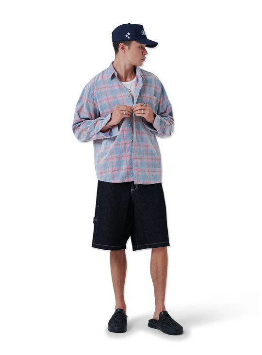 Cabin Shirt - Pink Cord Plaid