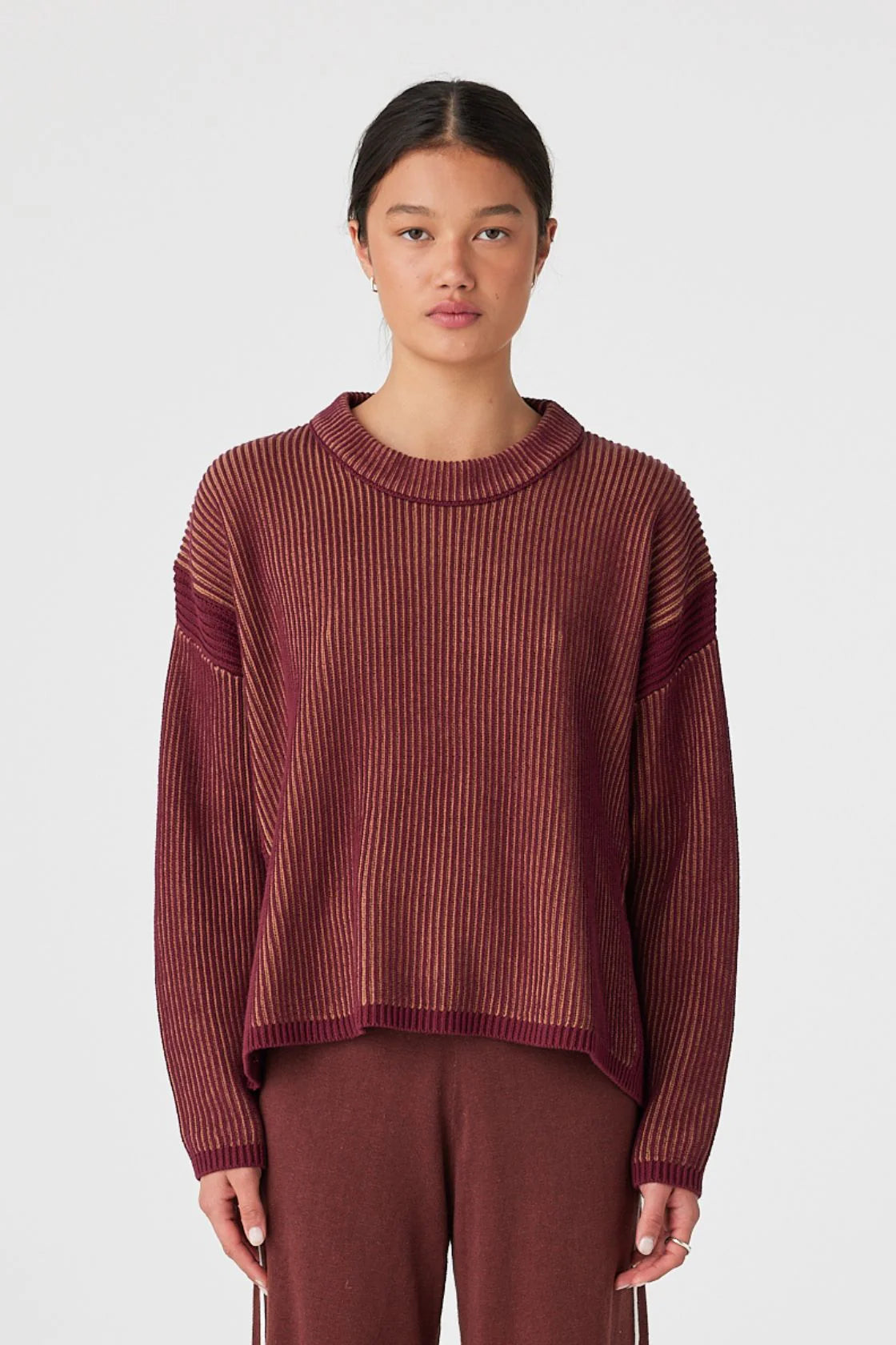 Josie Sweater - Merlot & Pecan