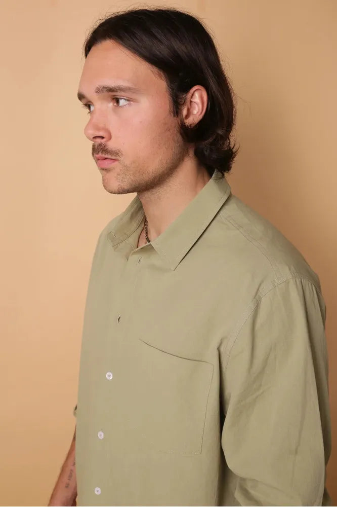 Valley Cotton Shirt - Sage