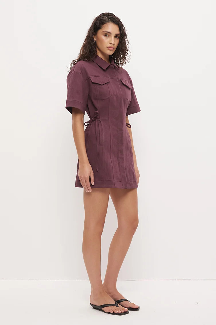 Hart Mini Dress - Dusty Plum