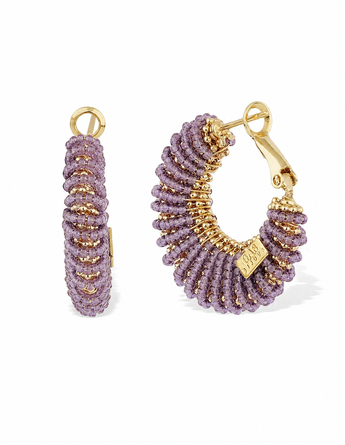 Izzia Hoop Earrings - Lilac