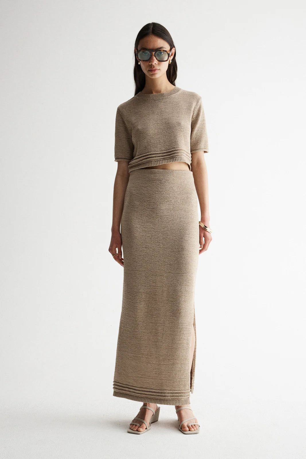 Arnu Knit Skirt - Taupe