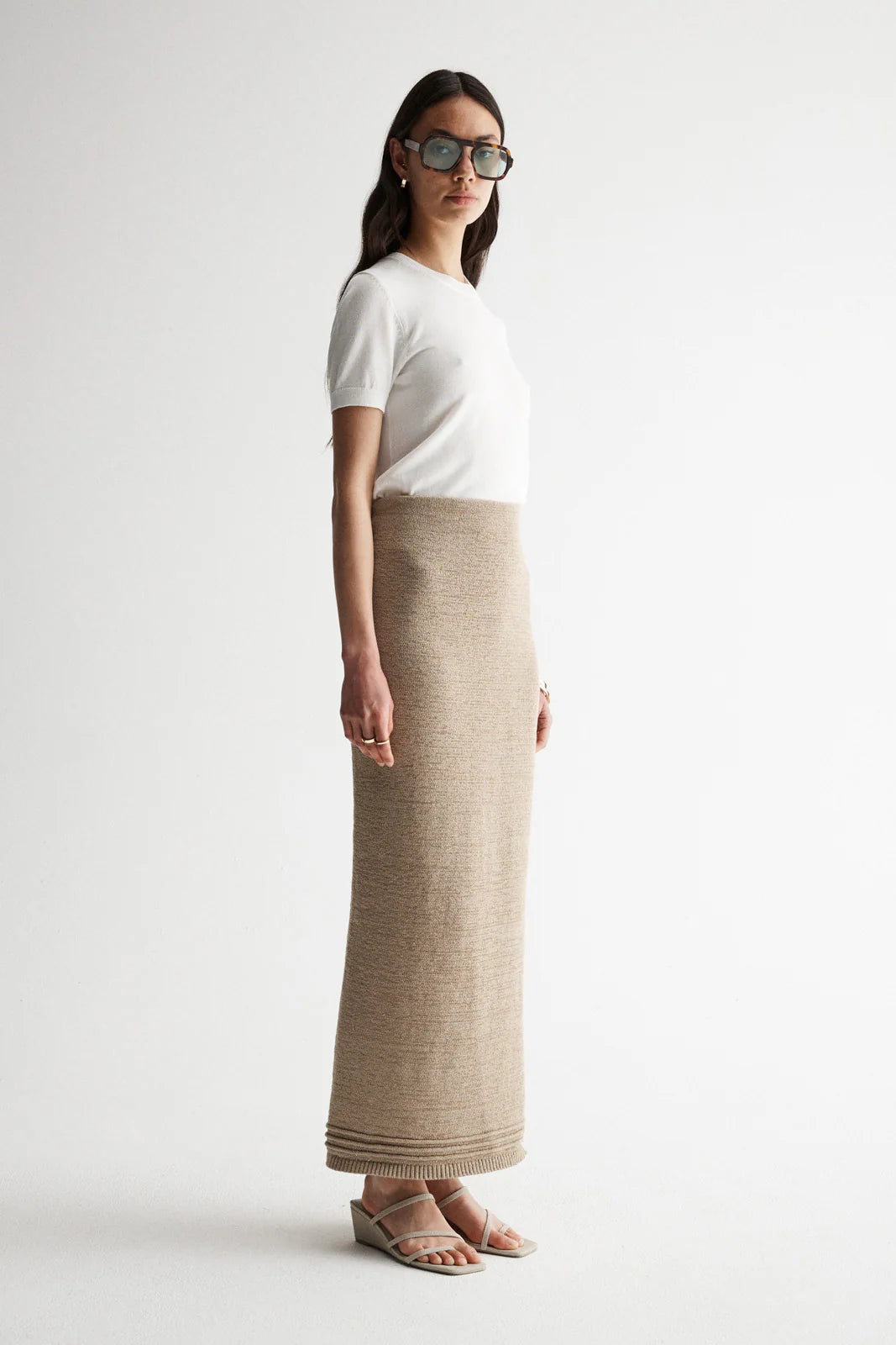 Arnu Knit Skirt - Taupe