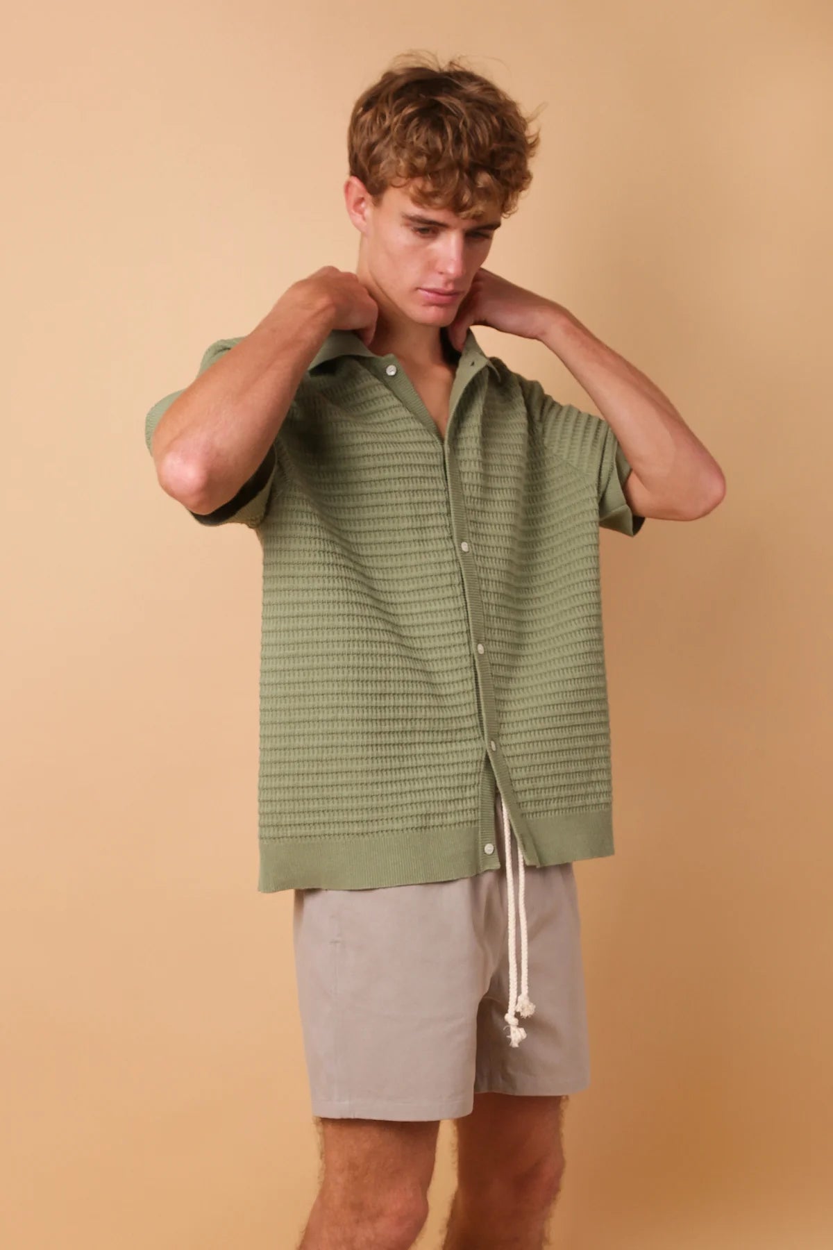 Verona Knit S/S Shirt - Olive