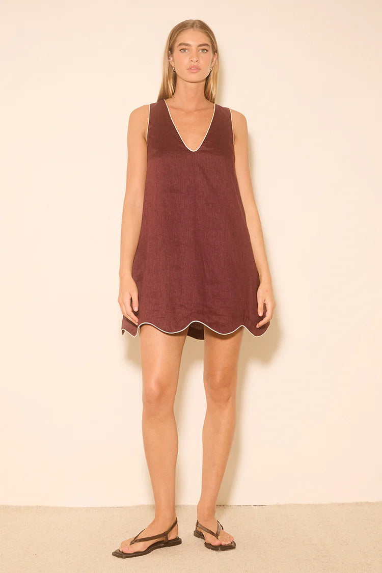Aleria Mini Dress - Plum Bind