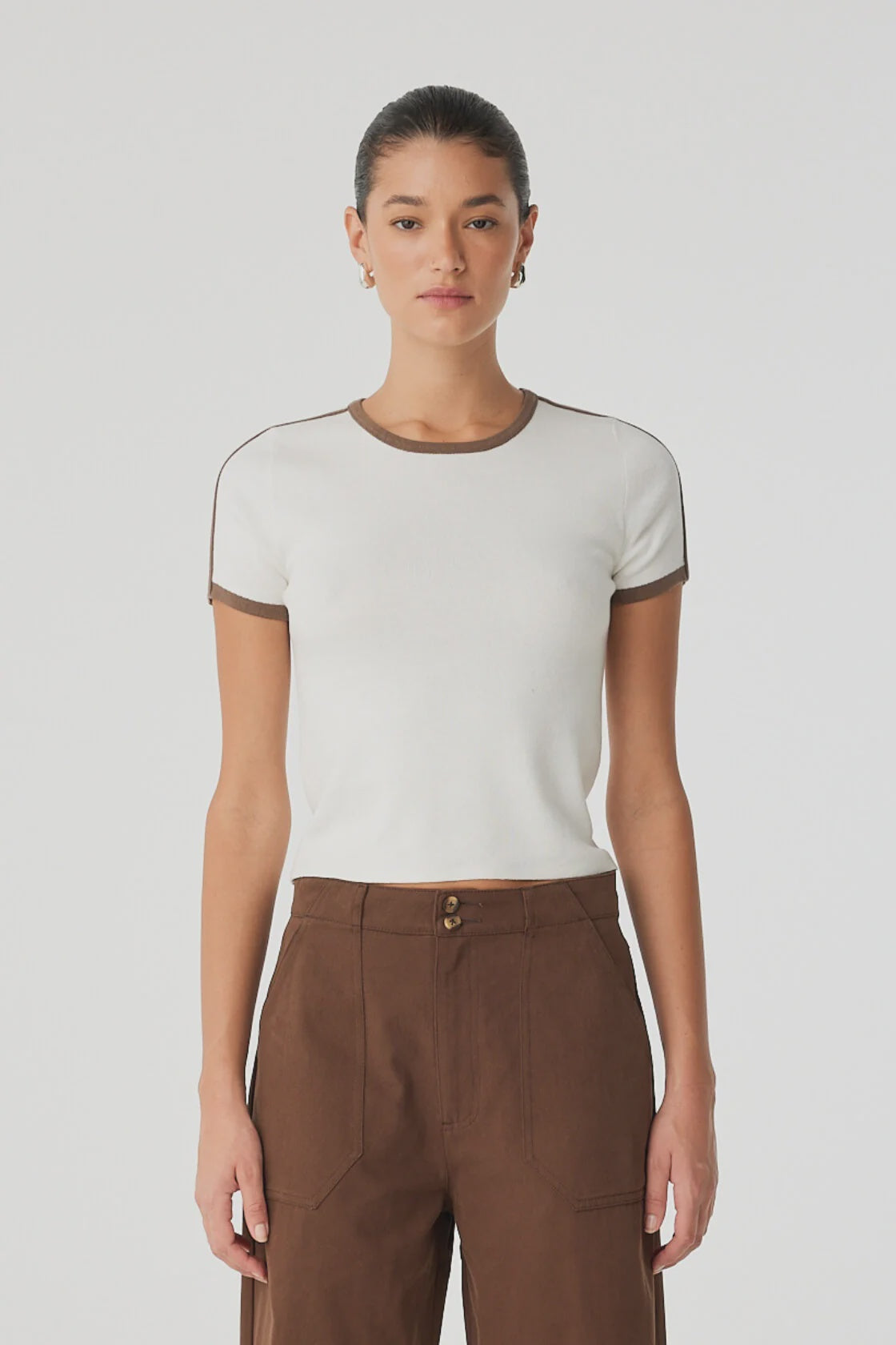 Mischa Tee - Cream & Cacao
