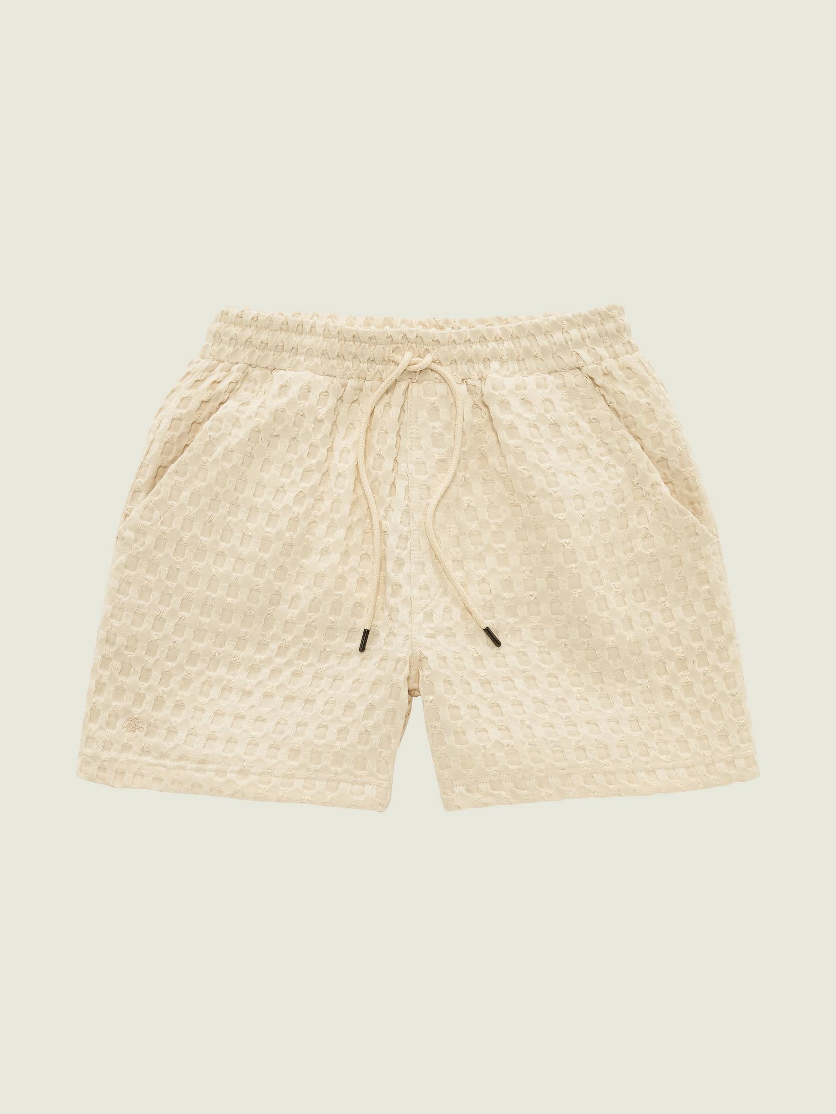 Waffle Shorts - Ecru Porto