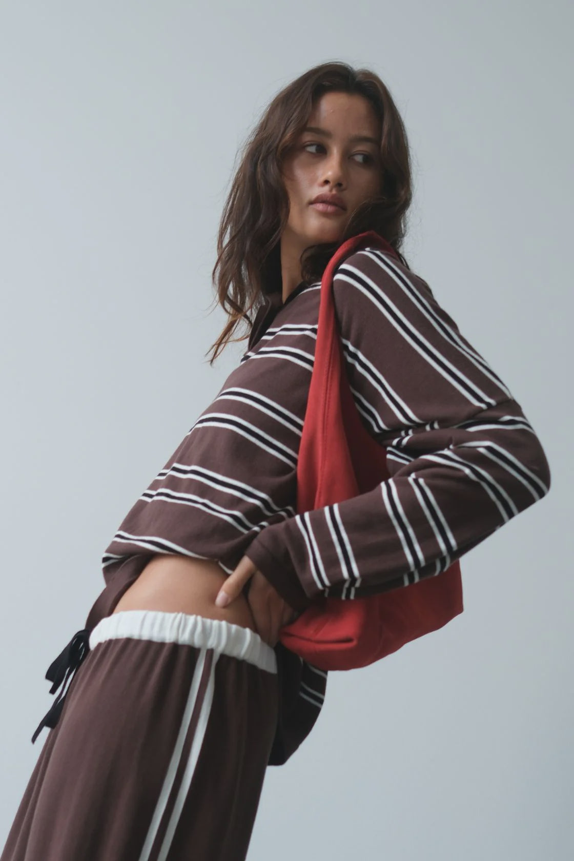 Rayne Knit Jersey - Espresso, Black & Cream