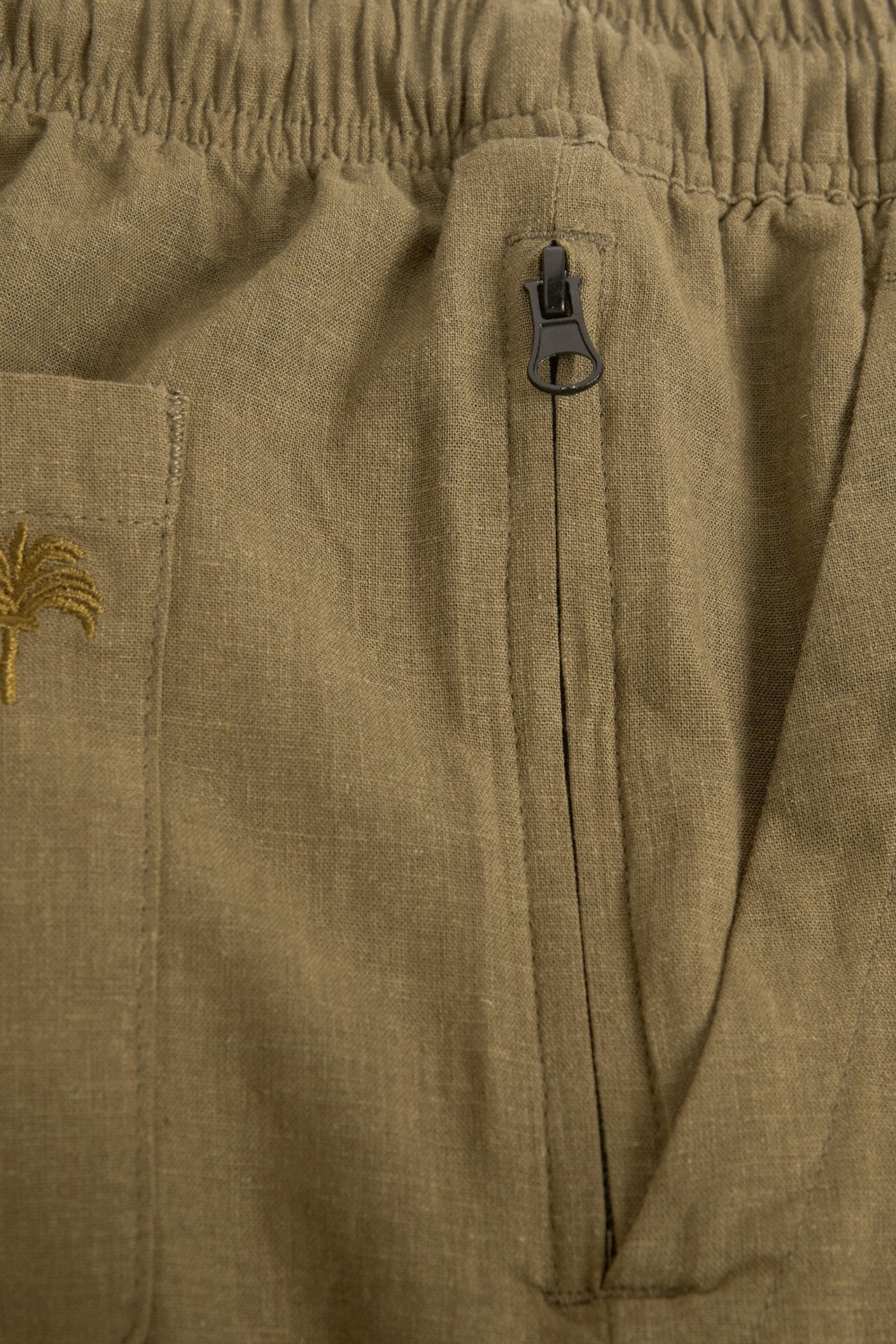 Cargo Linen Shorts - Army