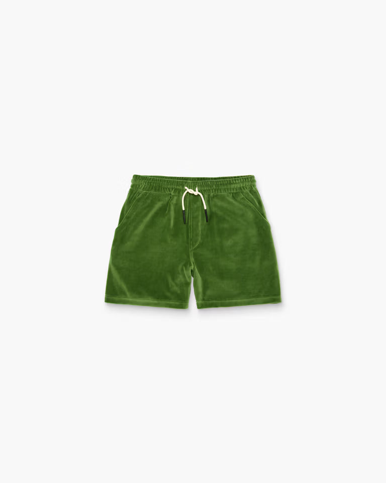 Velour Shorts - Penny Green
