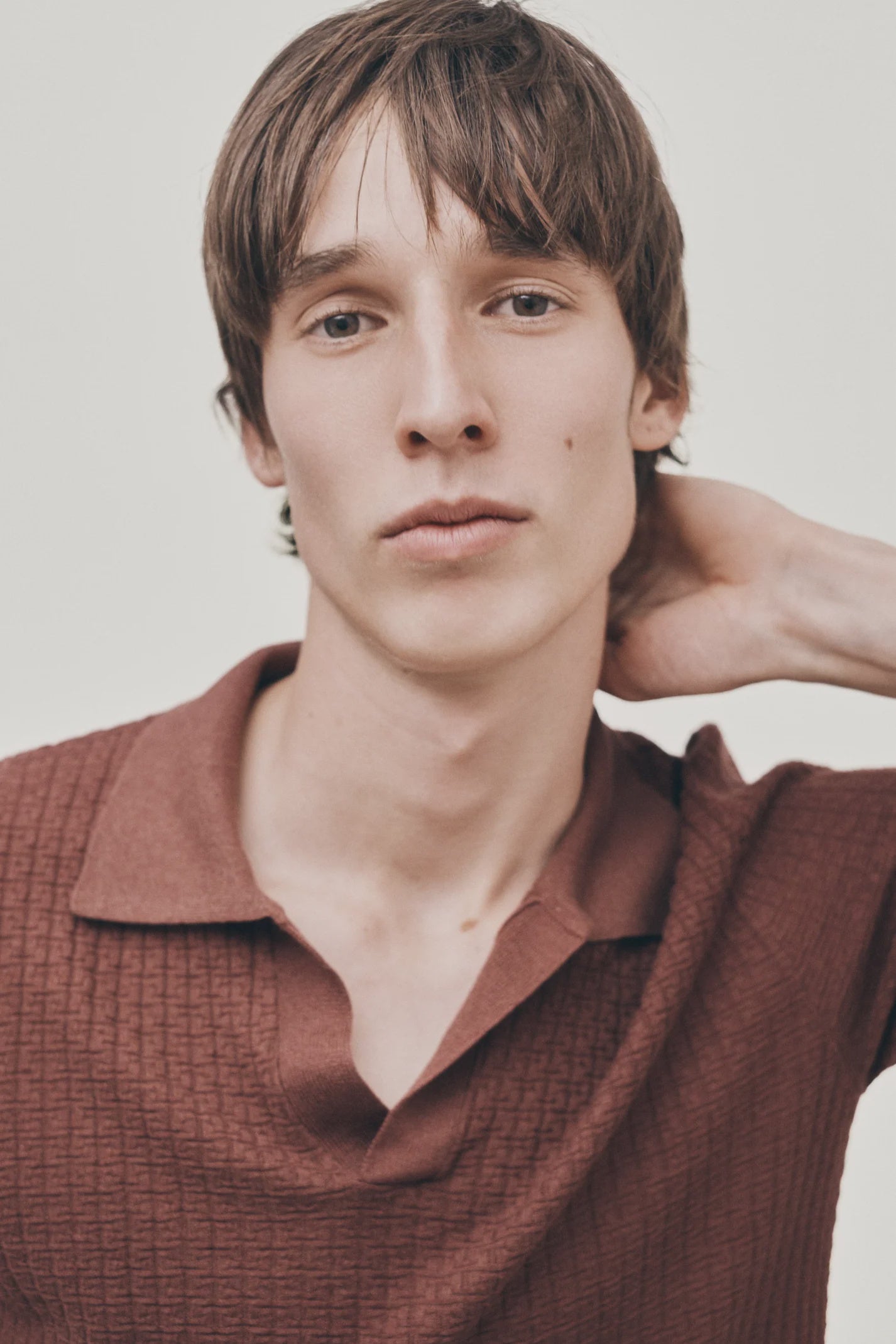 Knitted Polo - Muted Burgundy