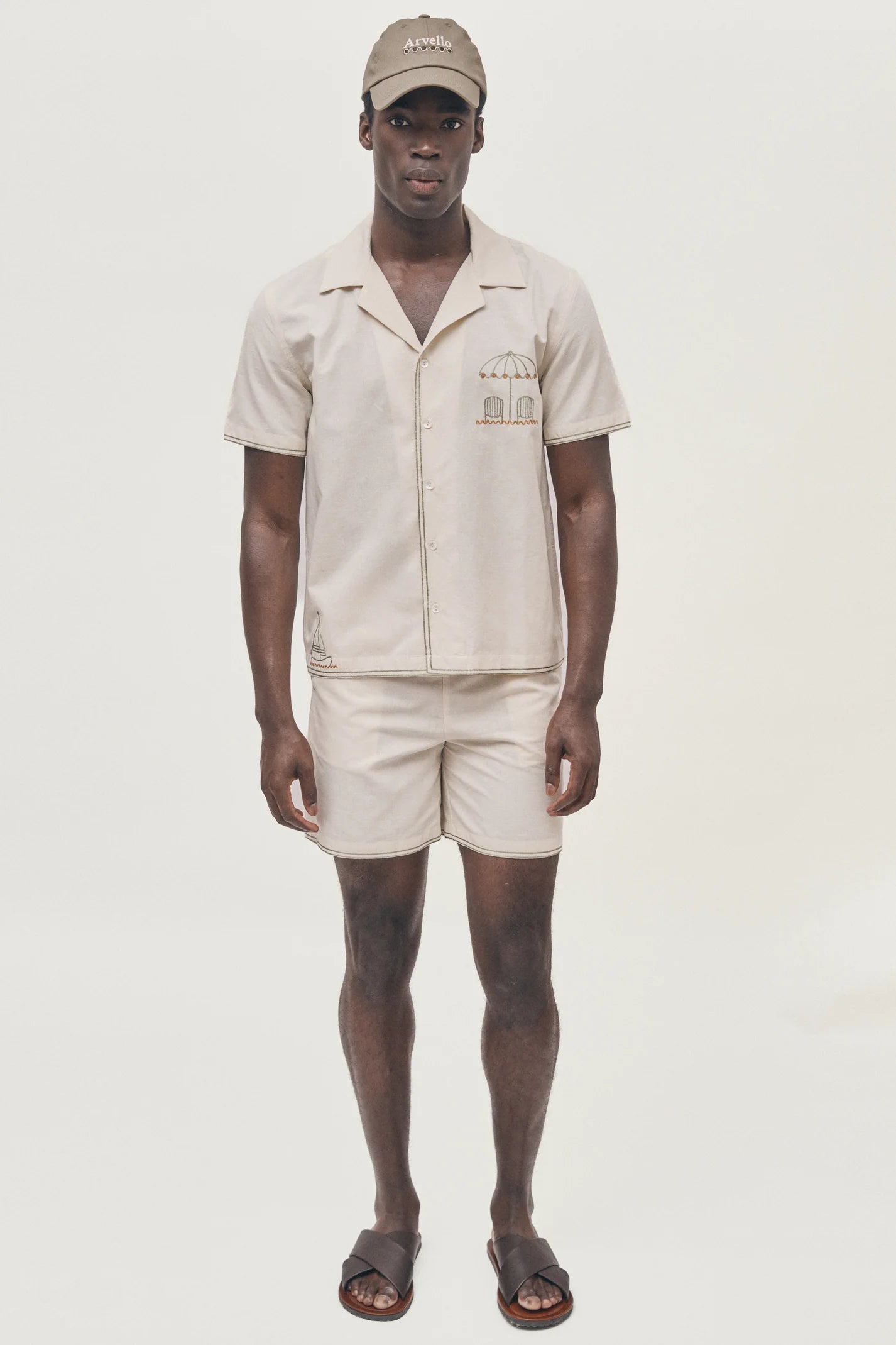 Embroidered Shirt - Coastal hand