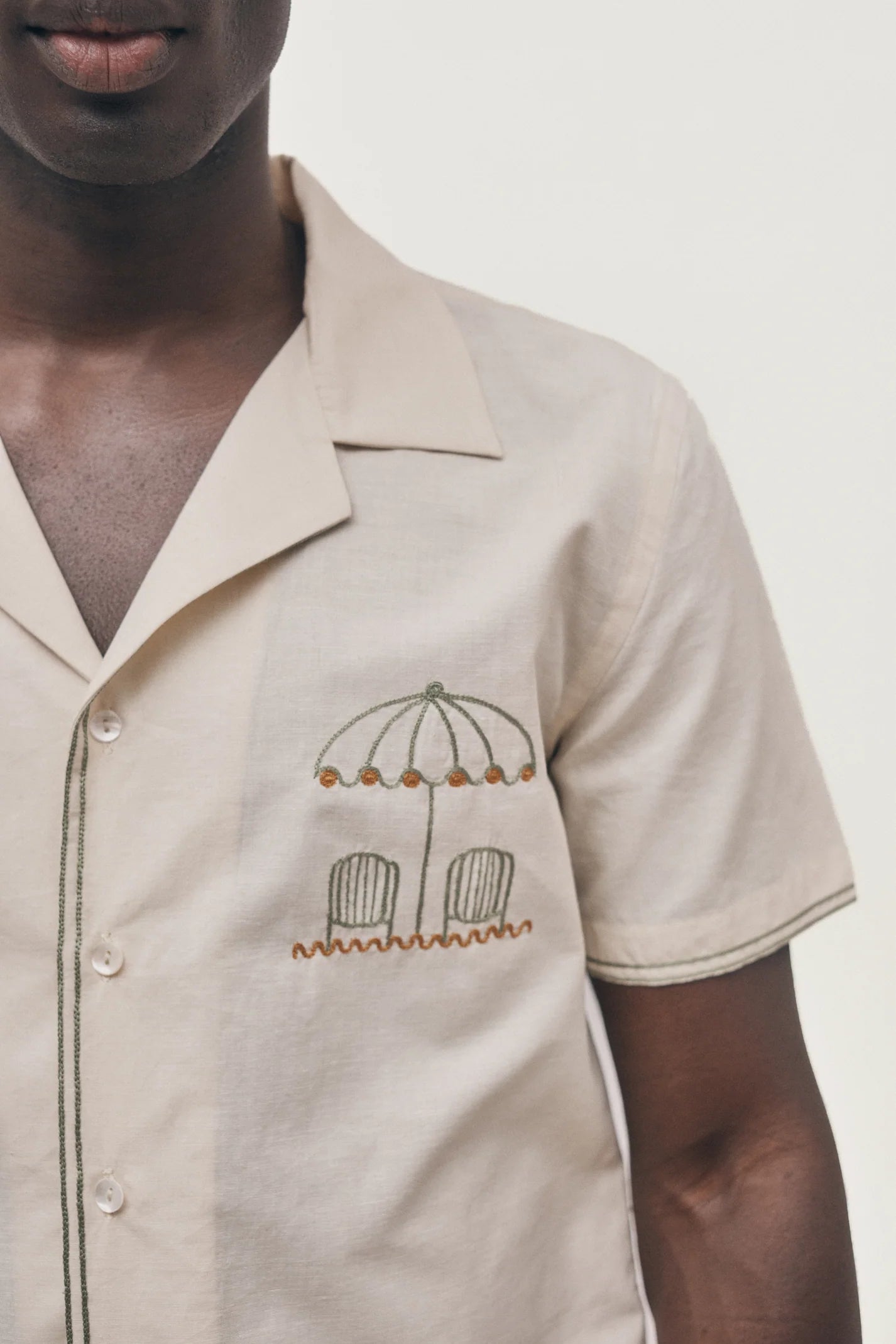 Embroidered Shirt - Coastal hand