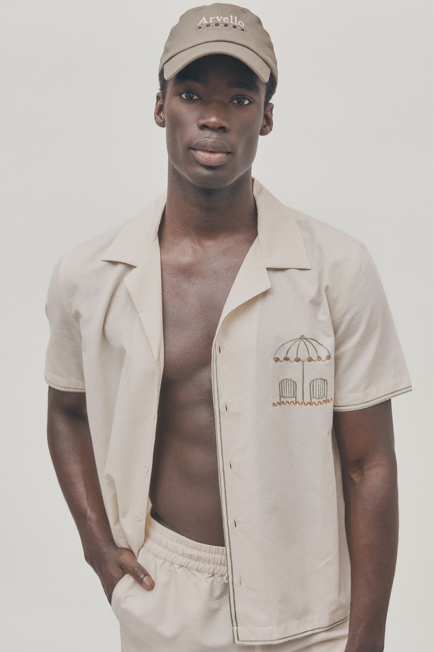 Embroidered Shirt - Coastal hand