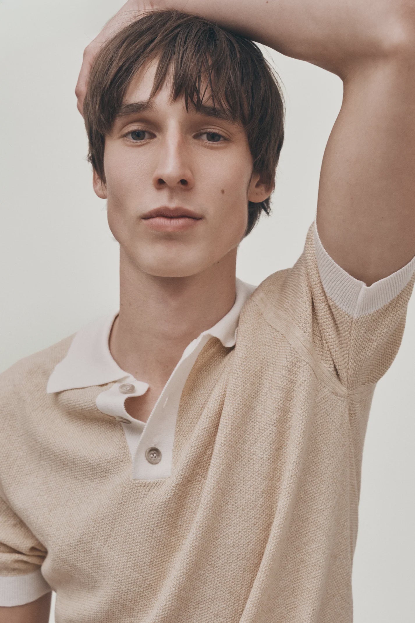 Knitted Polo - Contrast Buttery