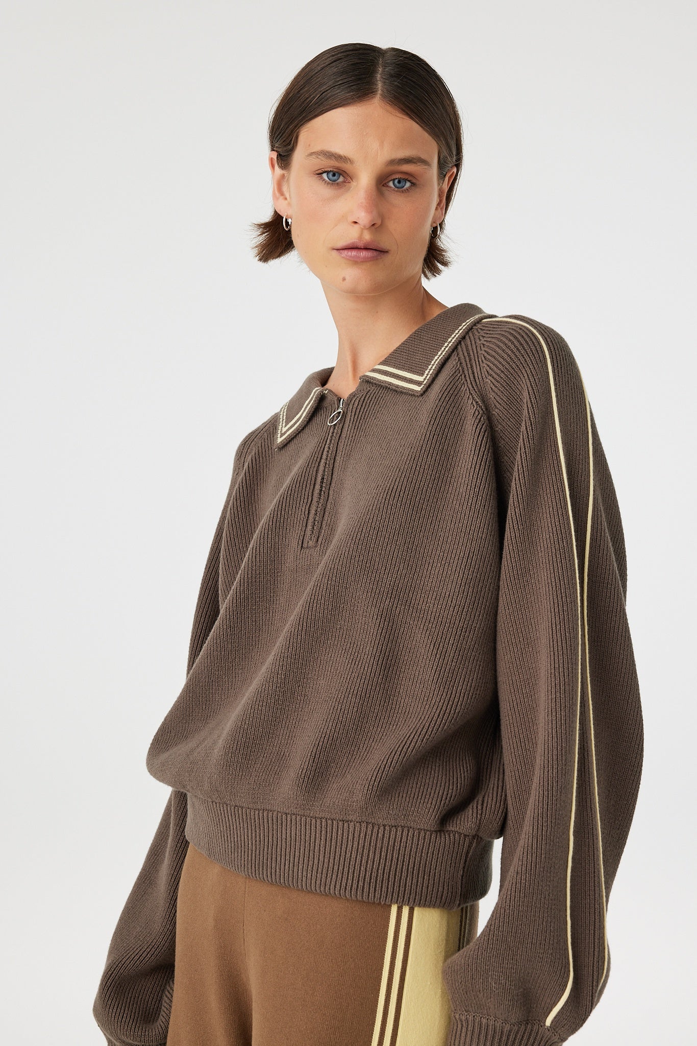 Nella Zip Sweat - Pavement & Butter