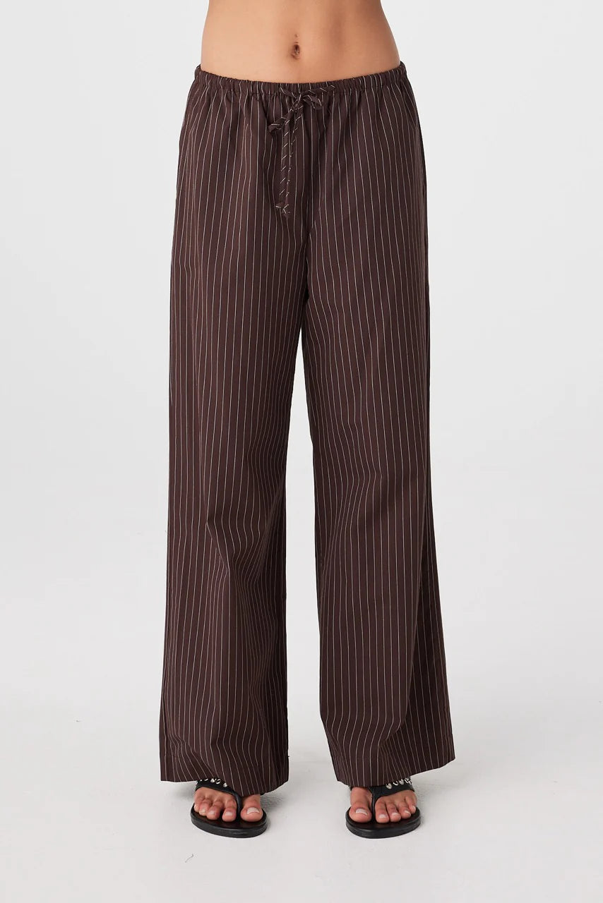 Rae Pants - Espresso White