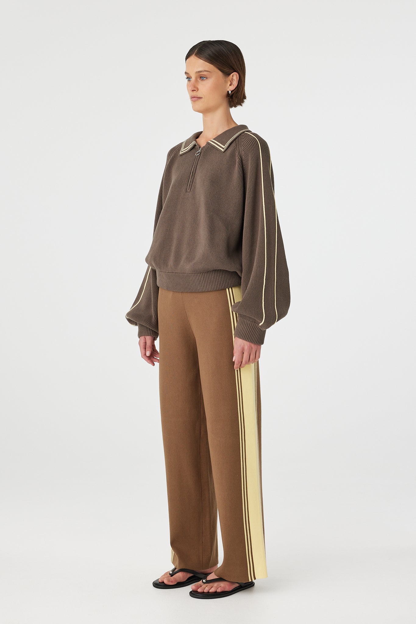 Nella Zip Sweat - Pavement & Butter