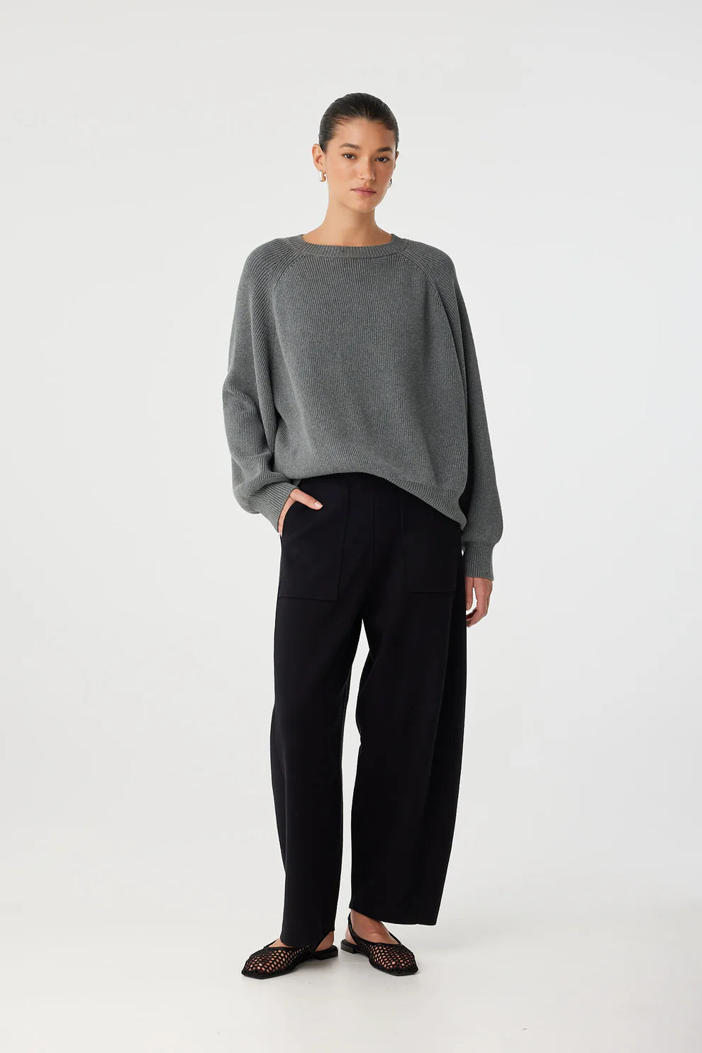 Emery Sweater - Dark Grey Marle