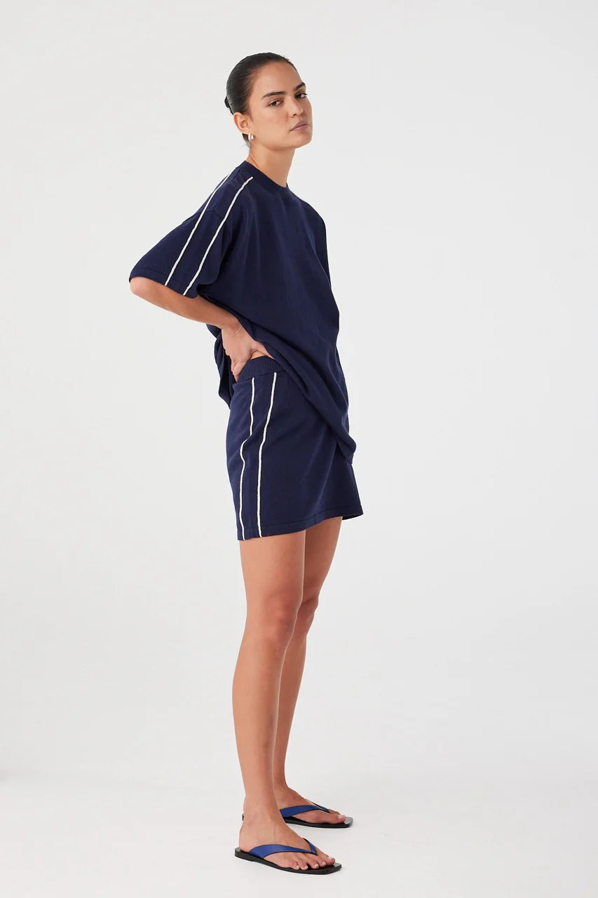 Pippa Oversized Tee - Navy