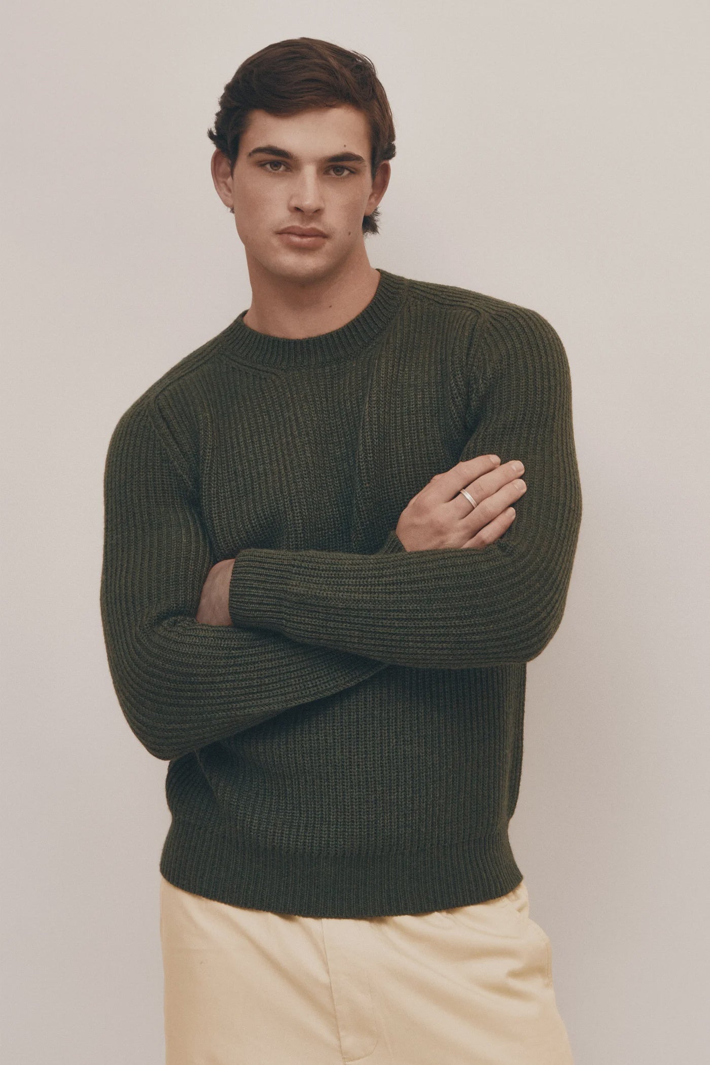Merino Sweater - Deep Olive