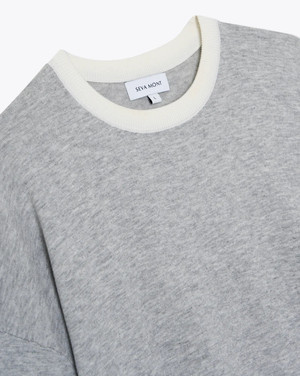 3/4 Knit Tee - Grey