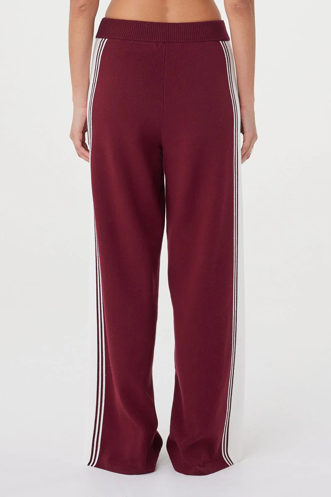 Emery Pant - Merlot & Cream