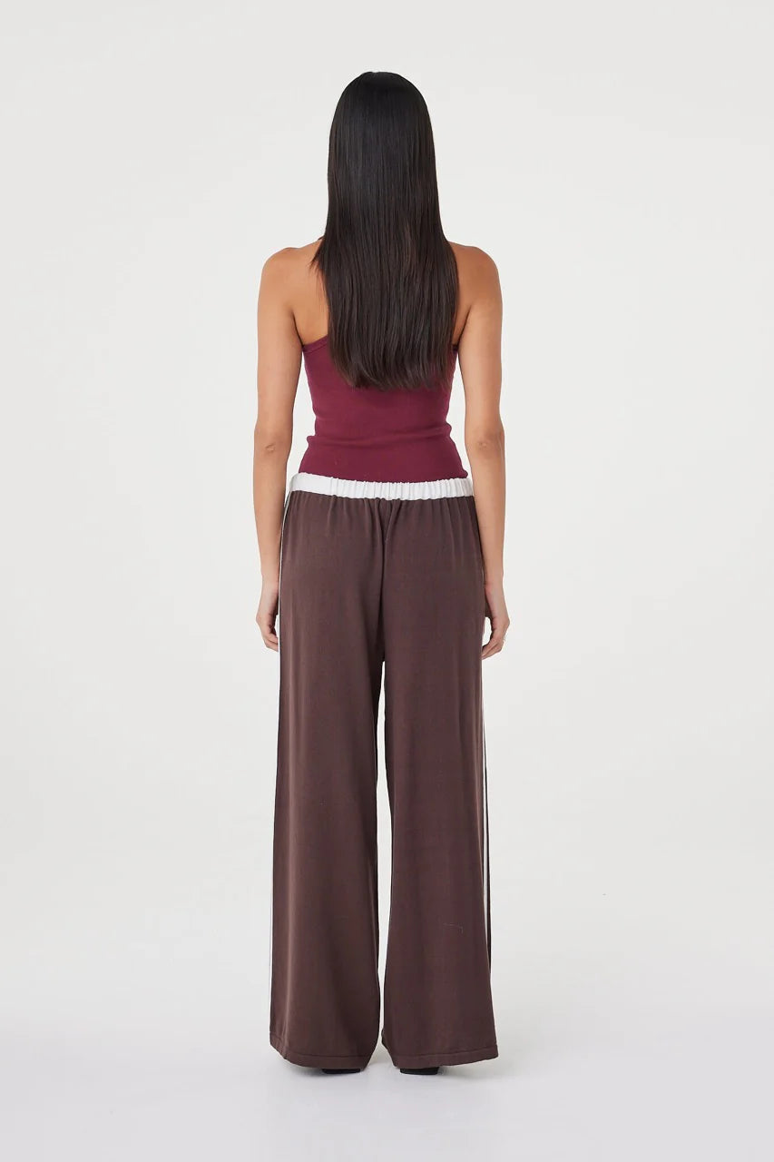 Tully Pant - Espresso & Cream
