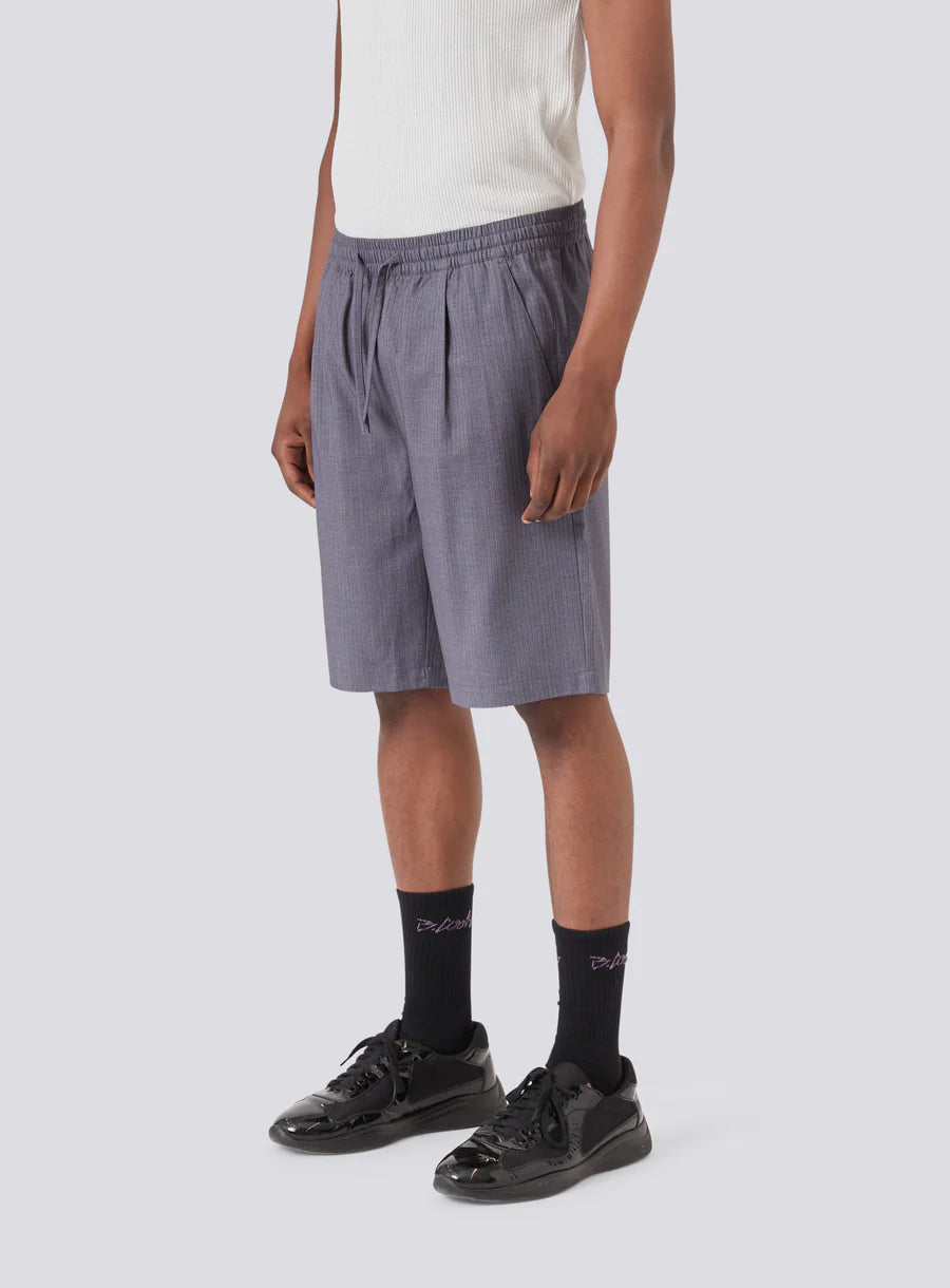 Boxy Suit Short - Grey / Blue