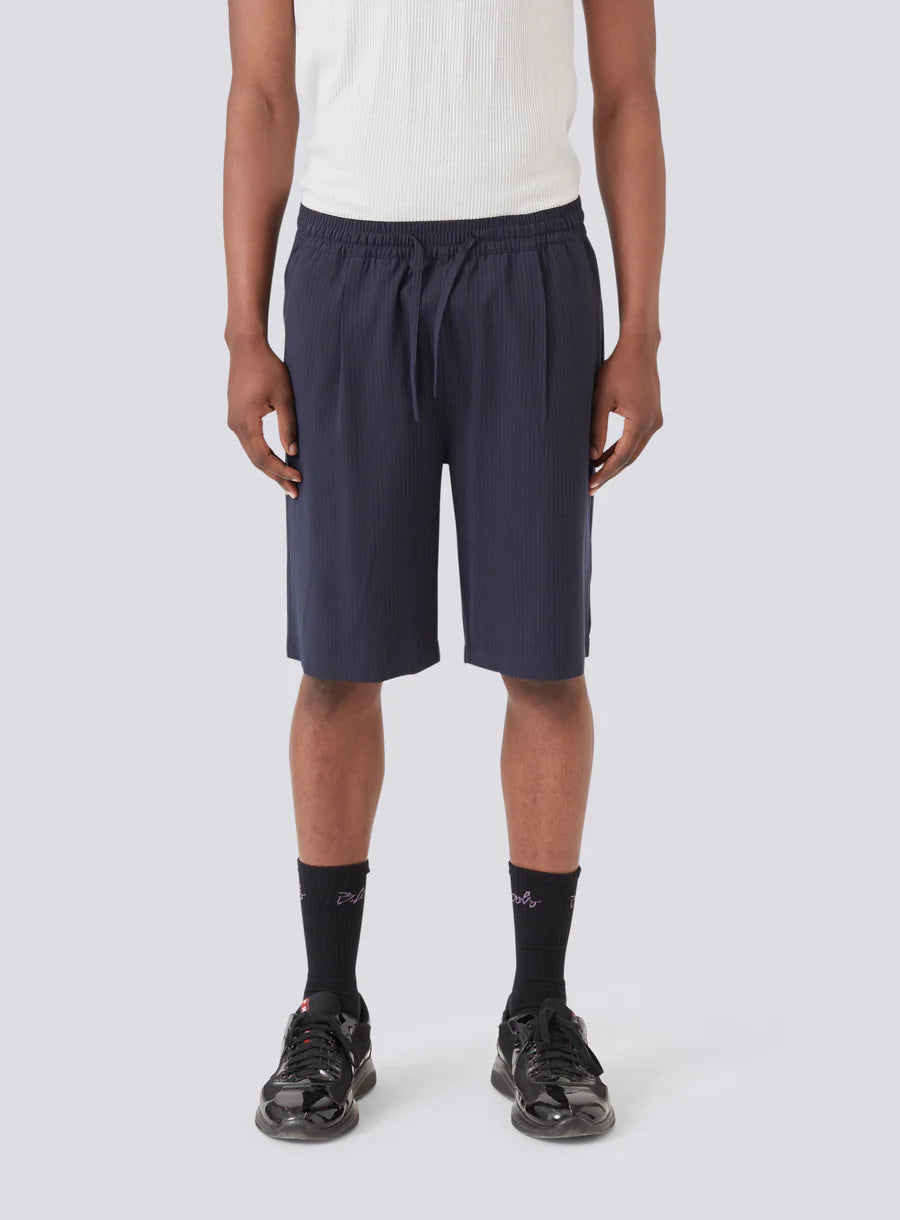 Boxy Suit Short - Slate Stripe