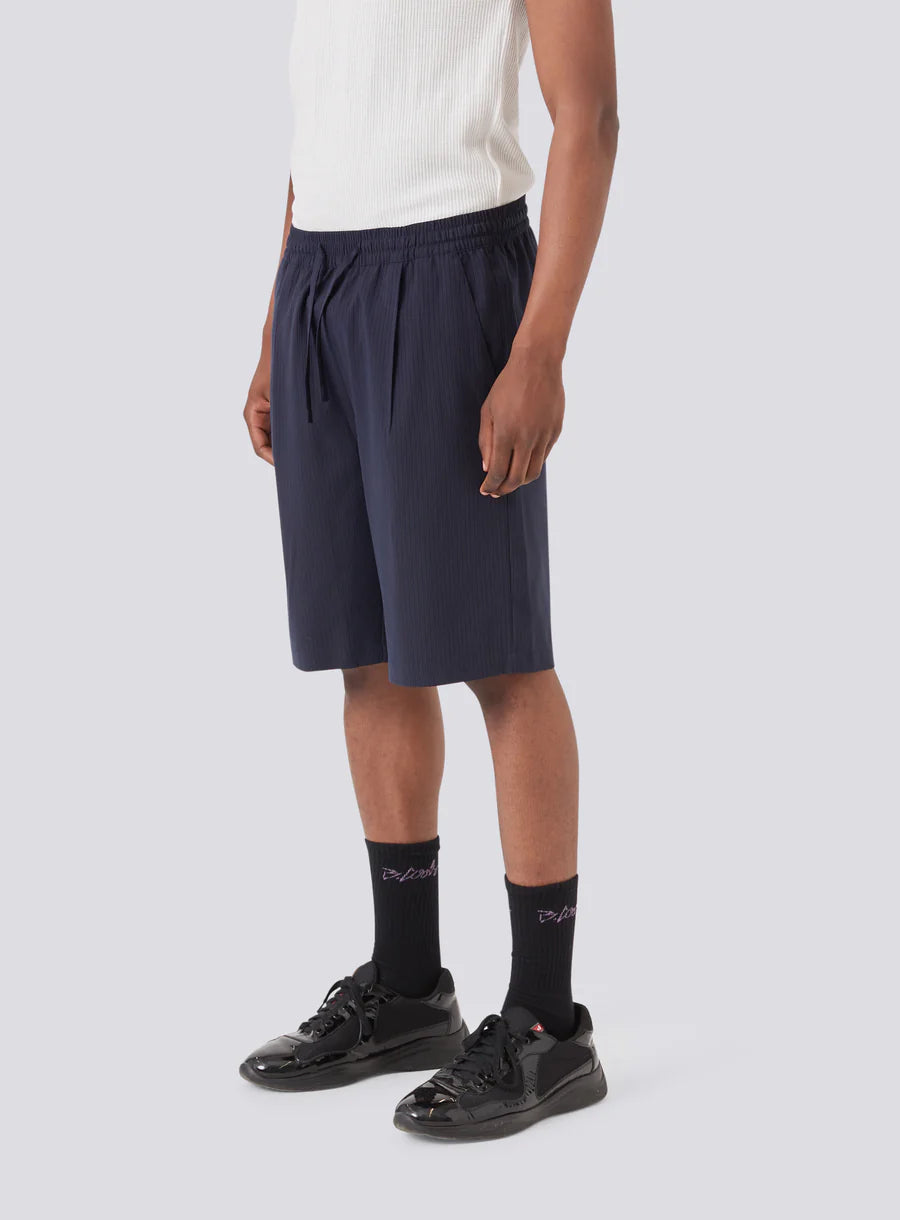 Boxy Suit Short - Slate Stripe