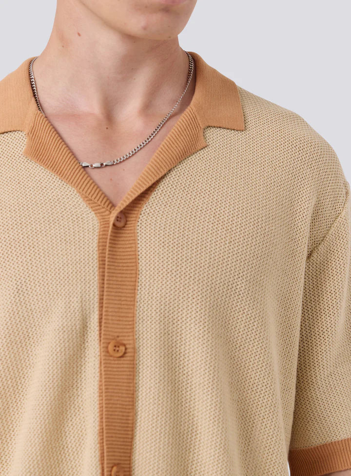 Knit Holiday Shirt - Beige