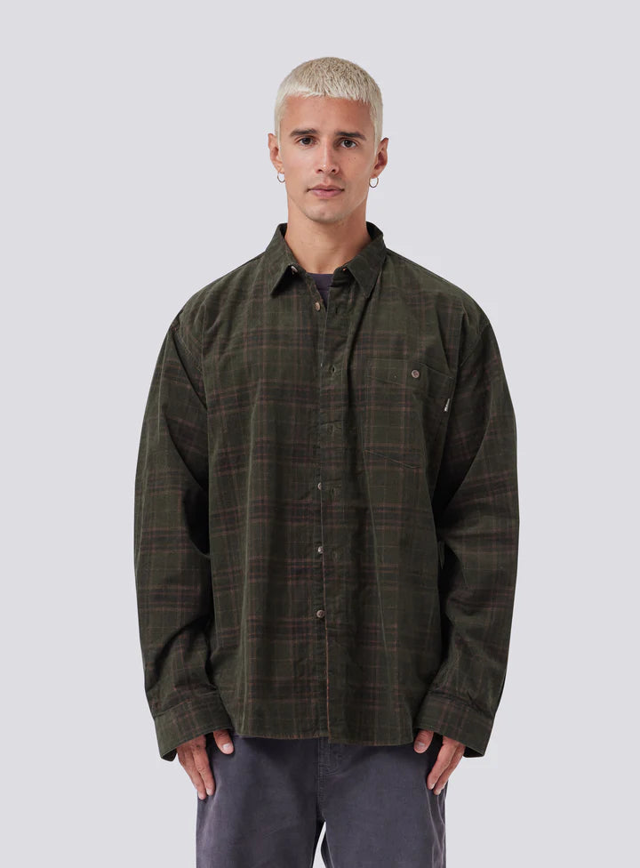 Cabin Shirt - Forest Cord Plaid